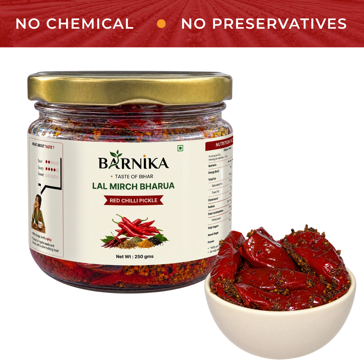 Lal Mirch Bharua Pickle